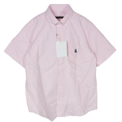 SOPHNET. ソフネット 半袖シャツ 11SS SOPH-110035 COTTON OXFORD S/S B.D SHIRT オックスフォード ボタンダウン 半袖 シャツ ピンク系 L【美品】【中古】