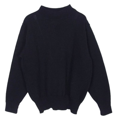 The REAL McCOY'S ザリアルマッコイズ MC18102 USN WOOL JERSEY クルーネック ウール ミリタリー ニット セーター ブラック系 38【中古】