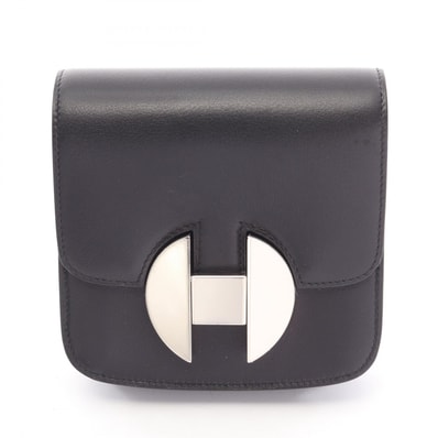 エルメス HERMES 2002 二つ折り財布 財布 レザー エバーグレイン D刻印(2019年製造) レディース ブラック系 【中古】
