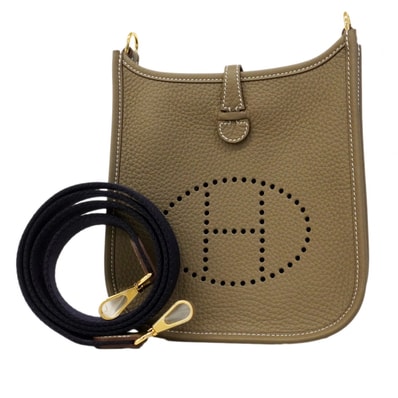 ★最終価格★SALE【6cd5761】エルメス ショルダーバッグ エヴリンTPM トリヨンクレマンス エトゥープ ゴールド金具 W刻印【中古】レディース