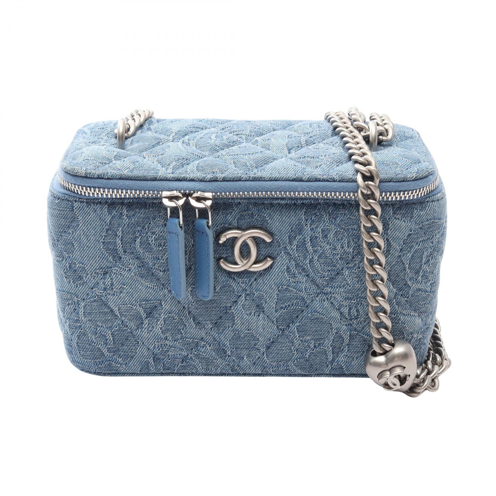 シャネル CHANEL マトラッセ バニティ ショルダーバッグ バッグ デニム レディース ブルー系 AP3204 【中古】