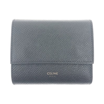 CELINE セリーヌ スモール トリフォールドウォレット 三つ折り財布 ブラック