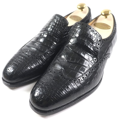 美品 エドワードグリーン レザーシューズ WIGMORE ブラック 7.5
