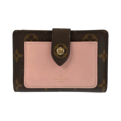 美品 LOUIS VUITTON ルイヴィトン モノグラム ポルトフォイユ ジュリエット ローズバレリーヌ ピンク ブラウン ゴールド金具 PVC 折財布 コンパクトウォレット 601440 【中古】
