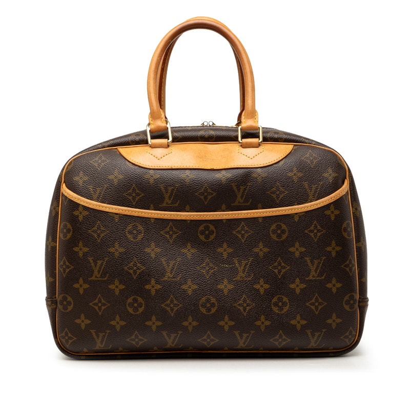 ルイ ヴィトン モノグラム ドーヴィル ハンドバッグ M47270 ブラウン PVC レザー レディース LOUIS VUITTON 【中古】