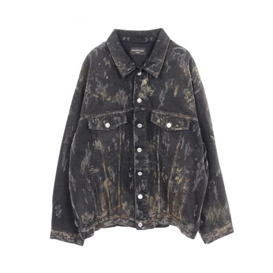 バレンシアガ BALENCIAGA デニムジャケット 衣料品 アウター コットン メンズ レディース グレー系 748022 TBP47 【中古】