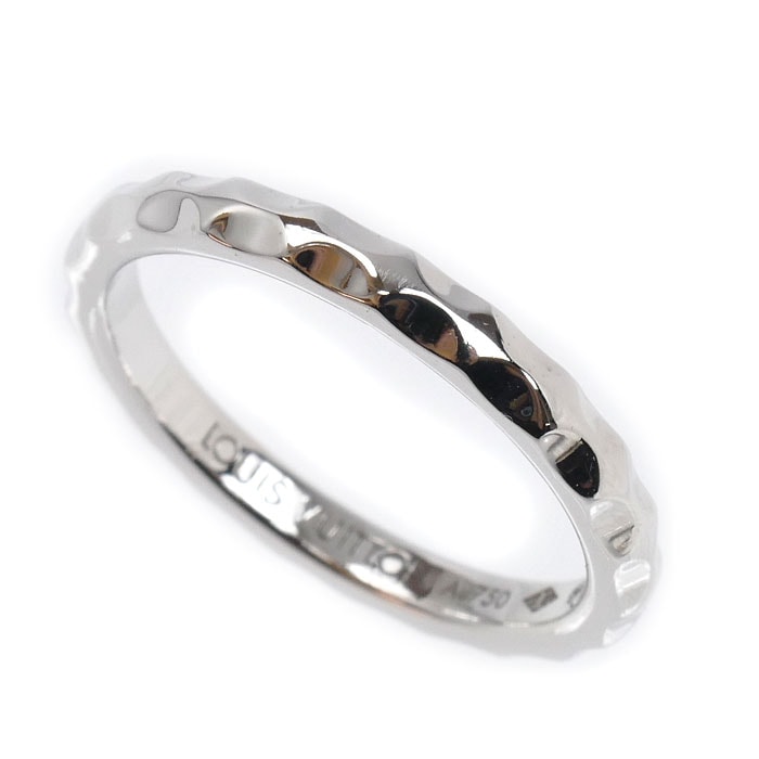 LOUIS VUITTON ルイ・ヴィトン K18WG ホワイトゴールド アリアンス モノグラム アンフィニ リング・指輪 Q9F71J D60222 15.5号 56 4.2g ユニセックス【中古】【美品】