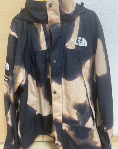 Supreme x The North Face Bleached Denim Print Mountain Jacket "Black"