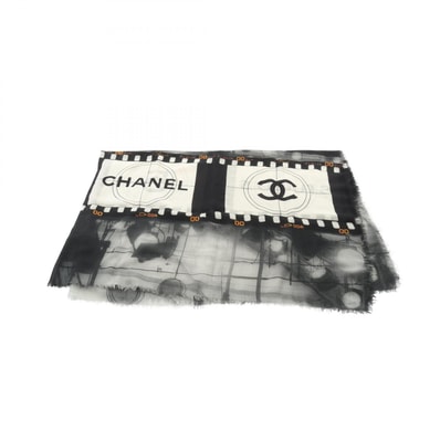 シャネル CHANEL ココマーク スカーフ 衣料品 カシミヤ レディース ブラック系 / マルチカラー 【中古】