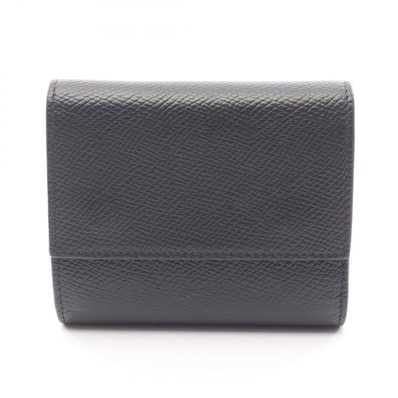 セリーヌ CELINE スモールトリフォールドウォレット 三つ折り財布 財布 レザー レディース ブラック系 【中古】
