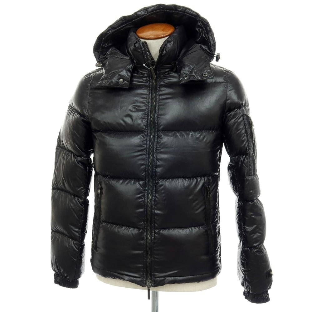 【中古】タトラス TATRAS ナイロン スタンドカラー ダブルジップ ダウンジャケット ブラック【サイズ2】【メンズ】