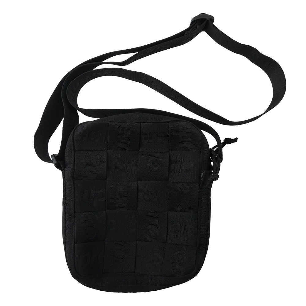Supreme シュプリーム ショルダーバッグ 24SS Woven Shoulder Bag ロゴ刺繍 ウーブン ショルダーバッグ ブラック系【中古】