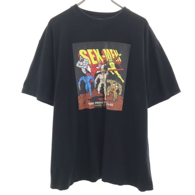 PUNK DRUNKERS パンクドランカーズ 半袖 Tシャツ XXL ブラック ダサいはかっこいい ビックサイズ