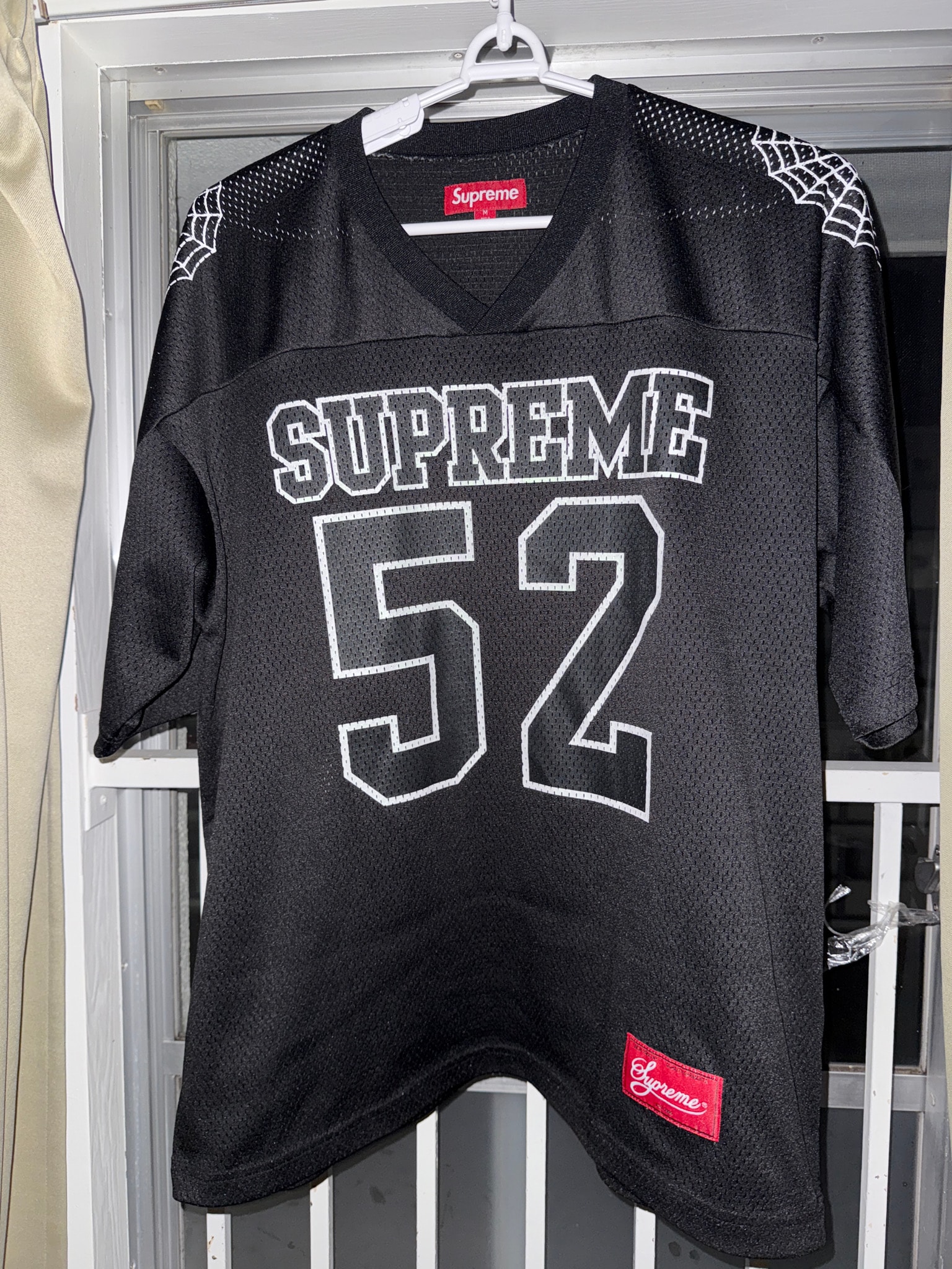 Supreme Spiderweb Football Jersey "Black"