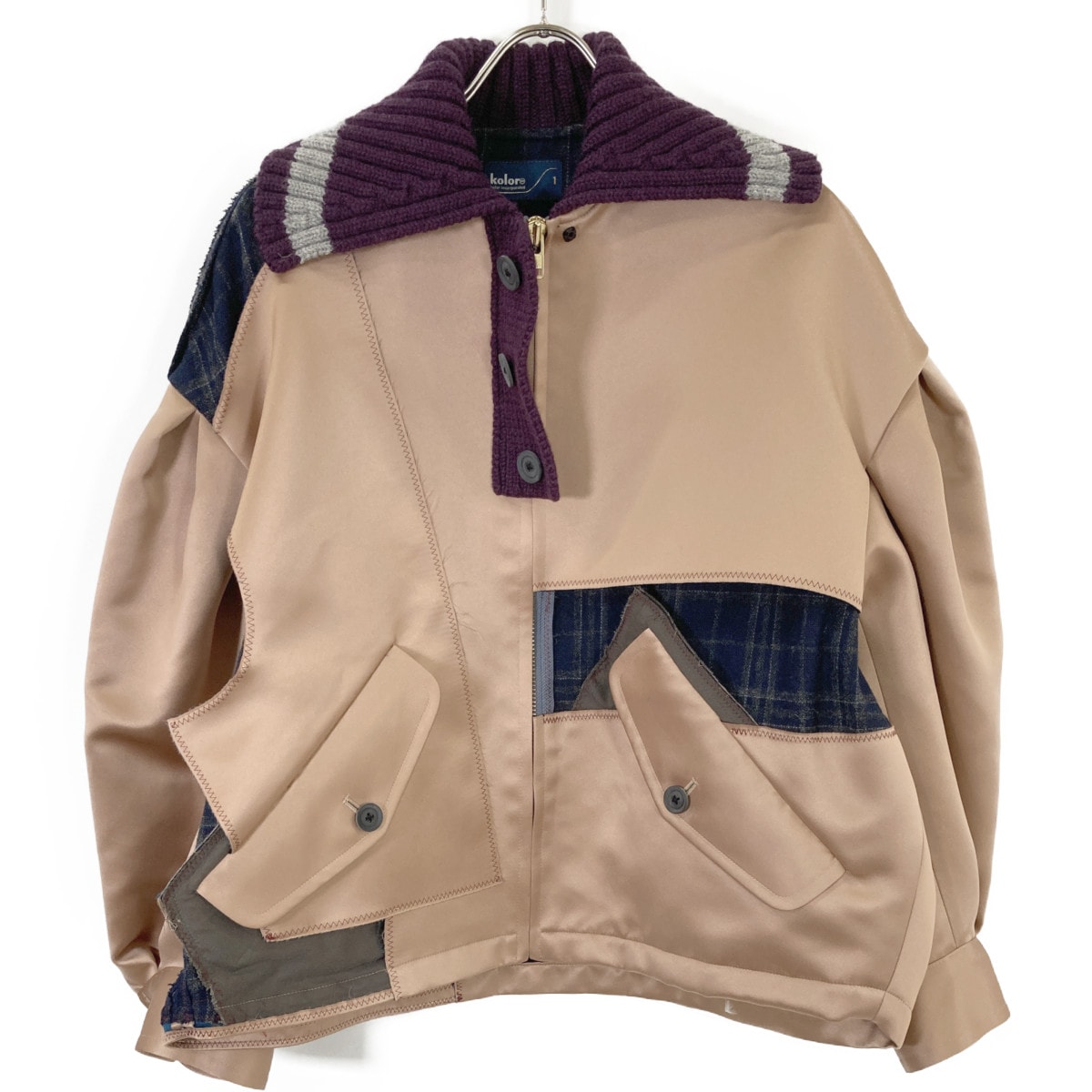 カラー ベージュ/パープル 22AW ドッキングブルゾン 1