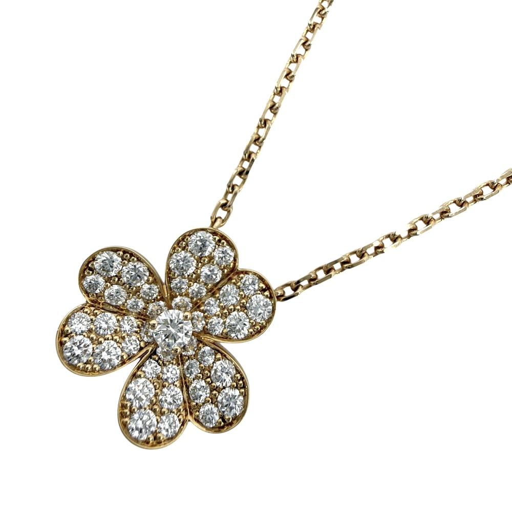 Van Cleef & Arpels ヴァンクリーフ&アーペル ネックレス フリヴォルペンダント アジャスター付き スモール K18イエローゴールド    ダイヤモンド VCARP2V100 レディース 約6.0g 美品【中古品】