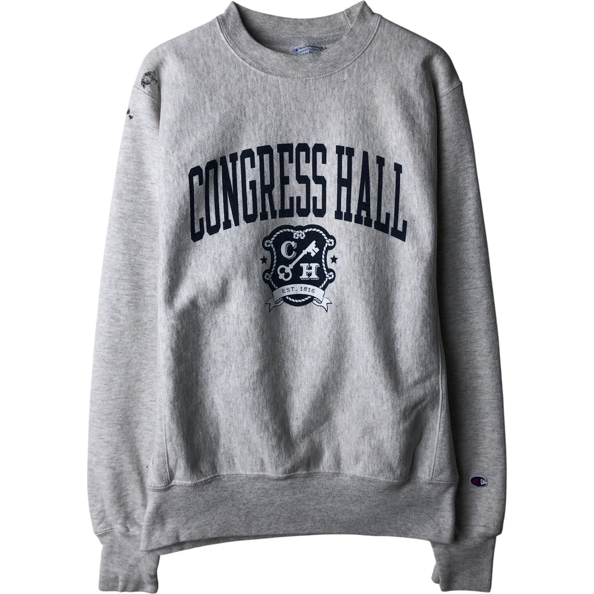 古着 チャンピオン Champion REVERSE WEAVE リバースウィーブ プリントスウェットシャツ トレーナー メンズS相当/eaa613766