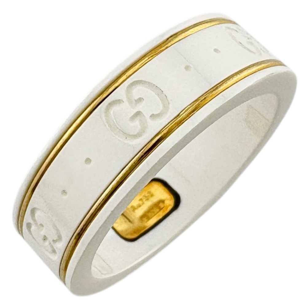 グッチ リング 指輪 18号 18金 K18イエローゴールド ユニセックス GUCCI  中古