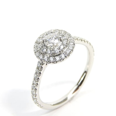 【中古】 ティファニー リング・指輪 ソレスト Pt950 ダイヤモンド 約4.2g プラチナ プラチナ 取り巻き ジュエリー レディース 女性 TIFFANY&Co.