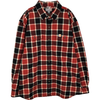 古着 カーハート Carhartt ORIGINAL FIT 長袖 フランネルチェックシャツ メンズXL相当/eaa477883