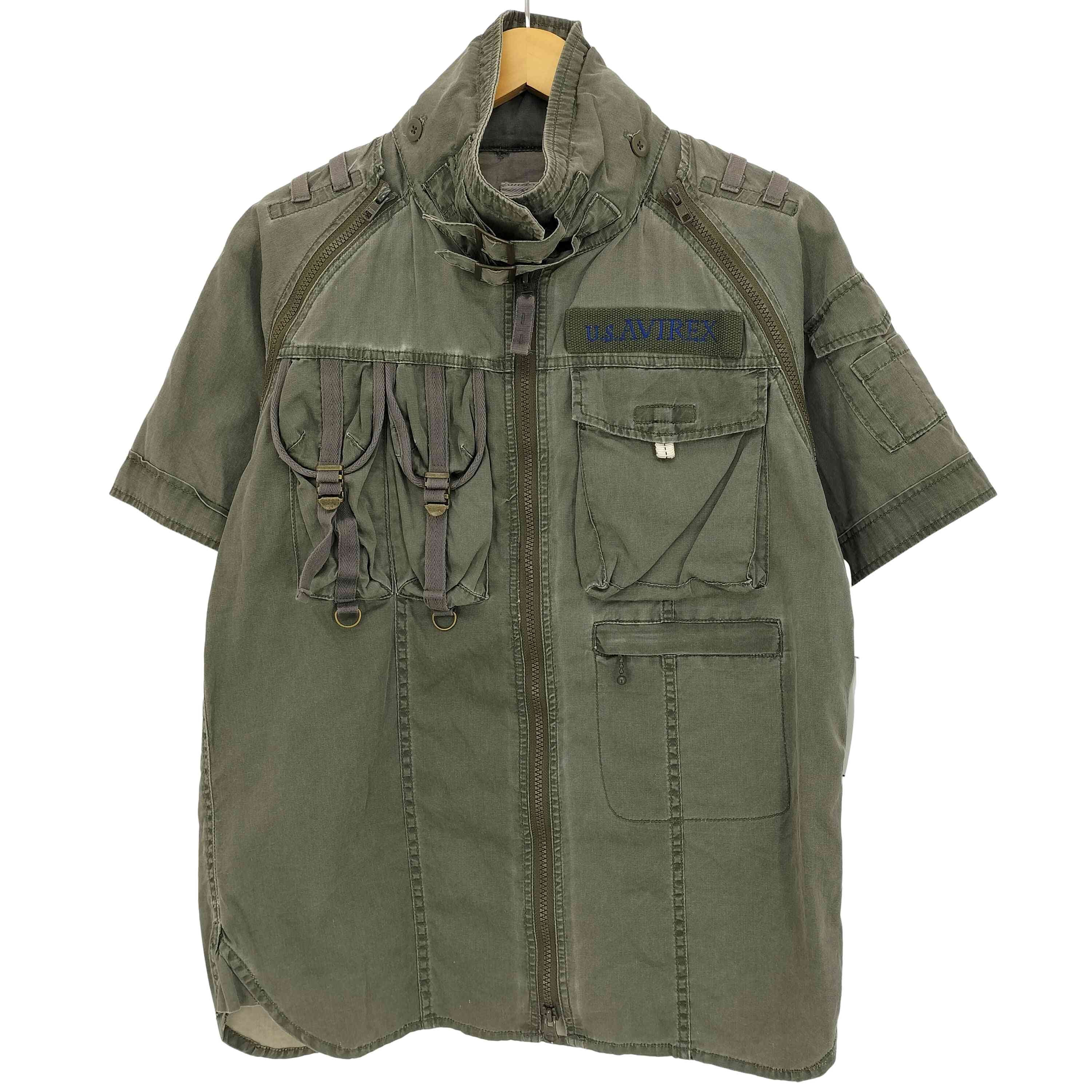 袖ギミックデザイン ミリタリーシャツ【1141260880304】