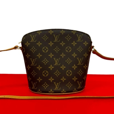 LOUIS VUITTON ルイヴィトン ドルーオ モノグラム レザー PVC ショルダーバッグ ブラウン
44341
