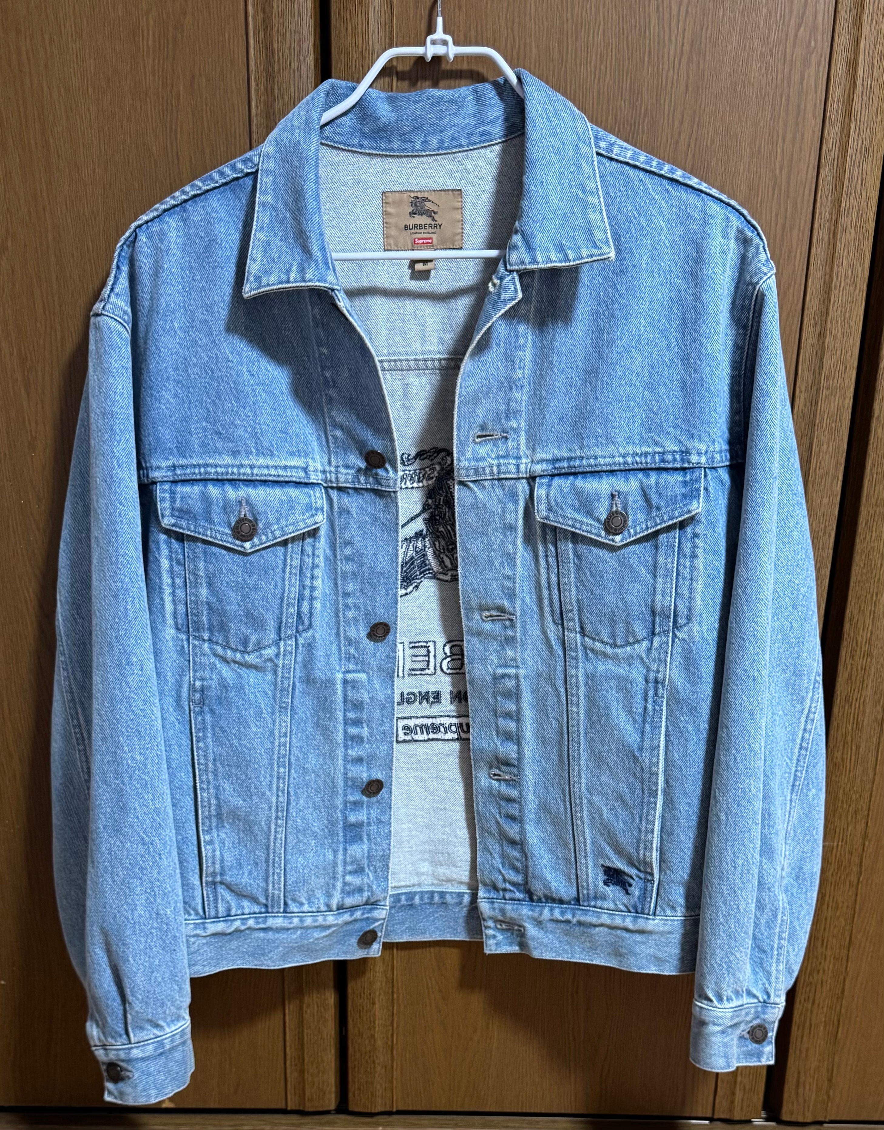 Supreme / Burberry Denim Trucker Jacket "Blue"