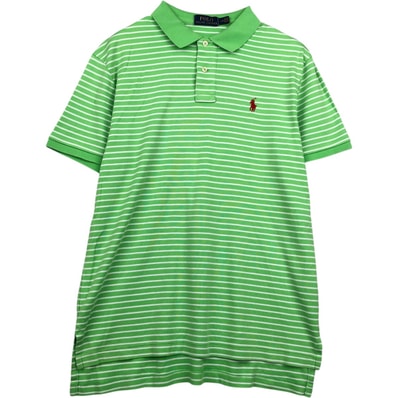 古着 ラルフローレン Ralph Lauren POLO RALPH LAUREN 半袖 ボーダー ポロシャツ メンズL相当/eaa644279