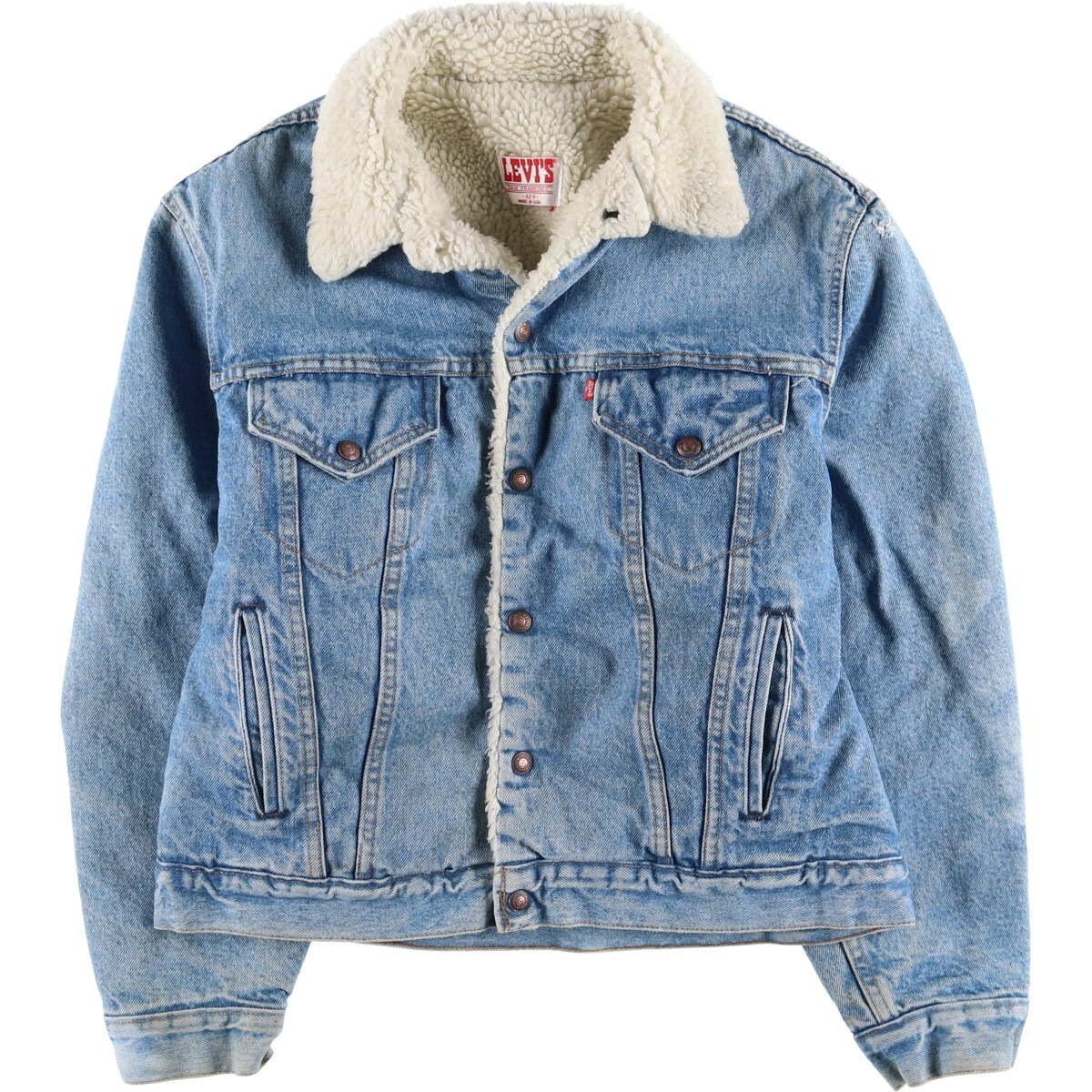 古着 80年代 リーバイス Levi's 70608-0214 デニムボアジャケット USA製 メンズL相当 ヴィンテージ/eaa521704