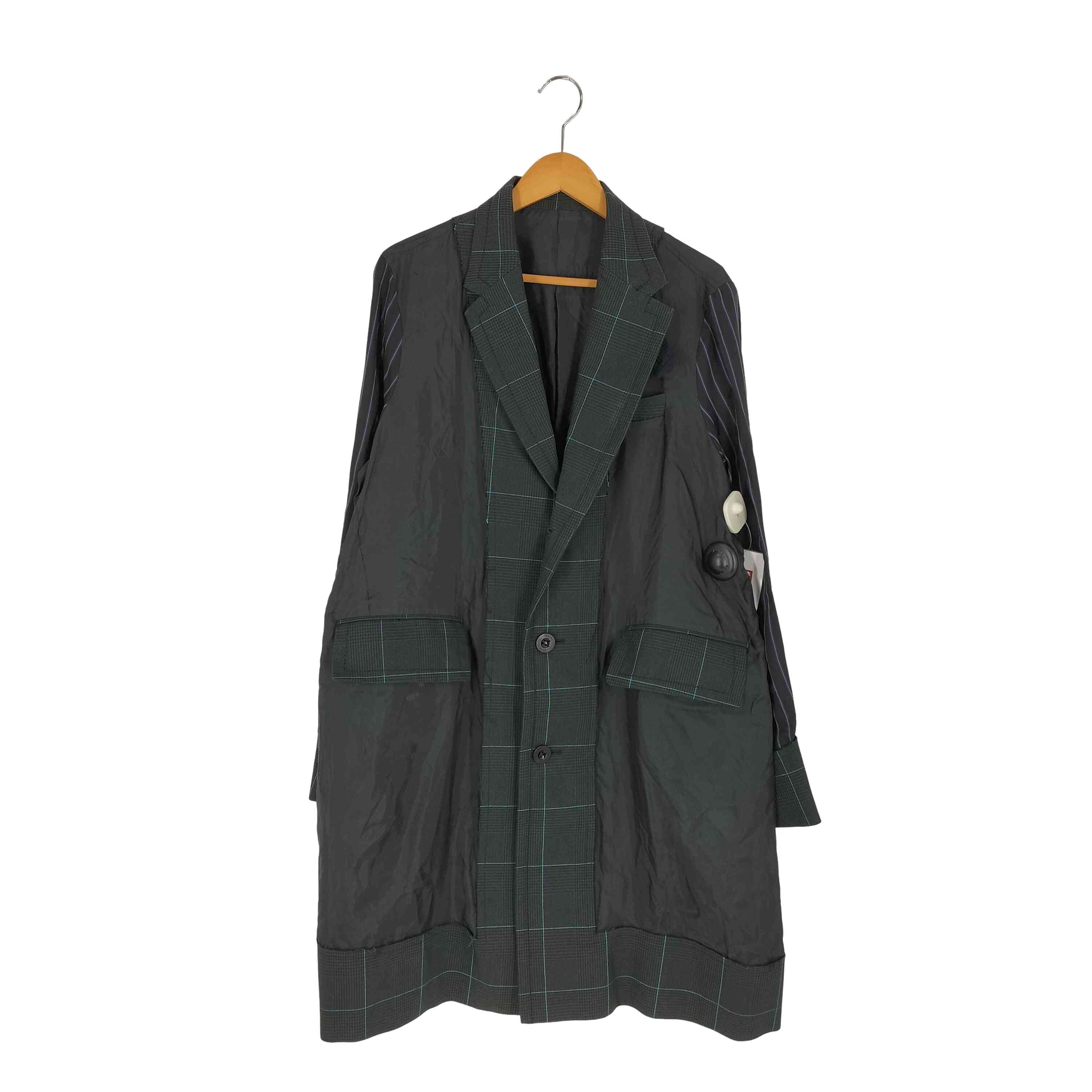 B (目立った傷や汚れなし)】21ss Suiting Coat 素材切替チェックコート