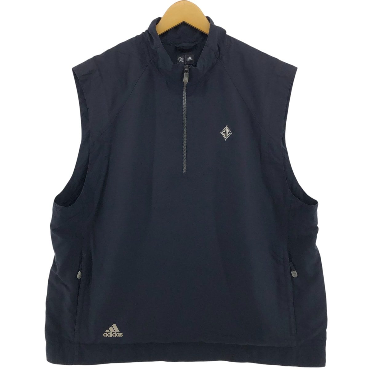 古着 00年代 アディダス adidas CLIMASHELL WIND ハーフジップ ウォームアップベスト メンズXL相当/eaa526216