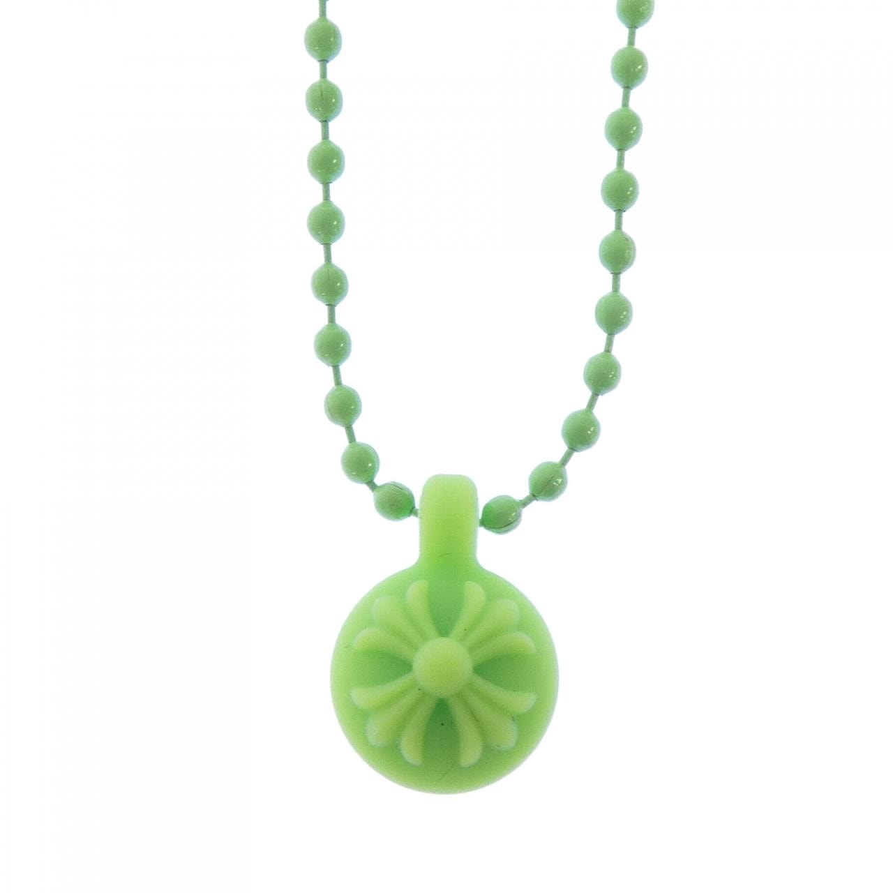 Chrome Hearts Rubber Crossball Silicon Necklace "Green"