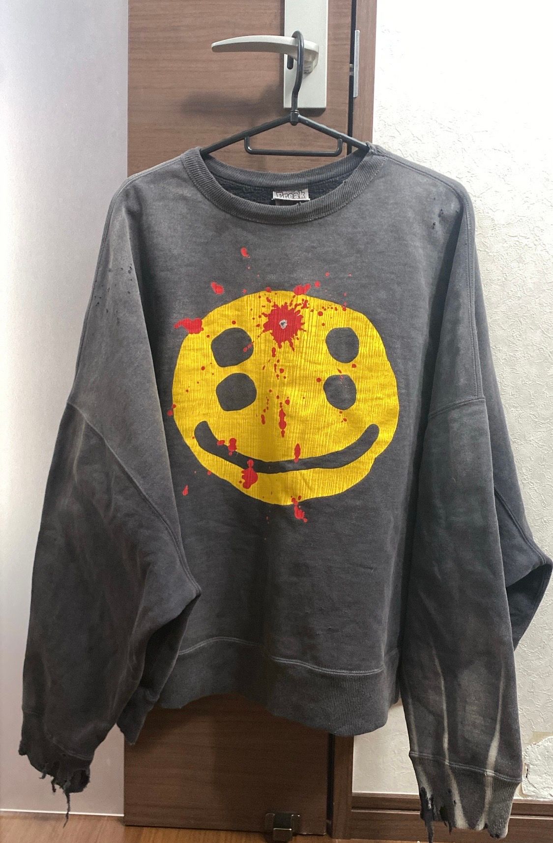 Saint Mxxxxxx x Cactus Plant Flea Market Smile Sweat Shirt "Black"