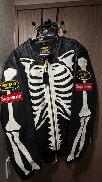 Supreme / Vanson® Leather Bones Jacket "Black"