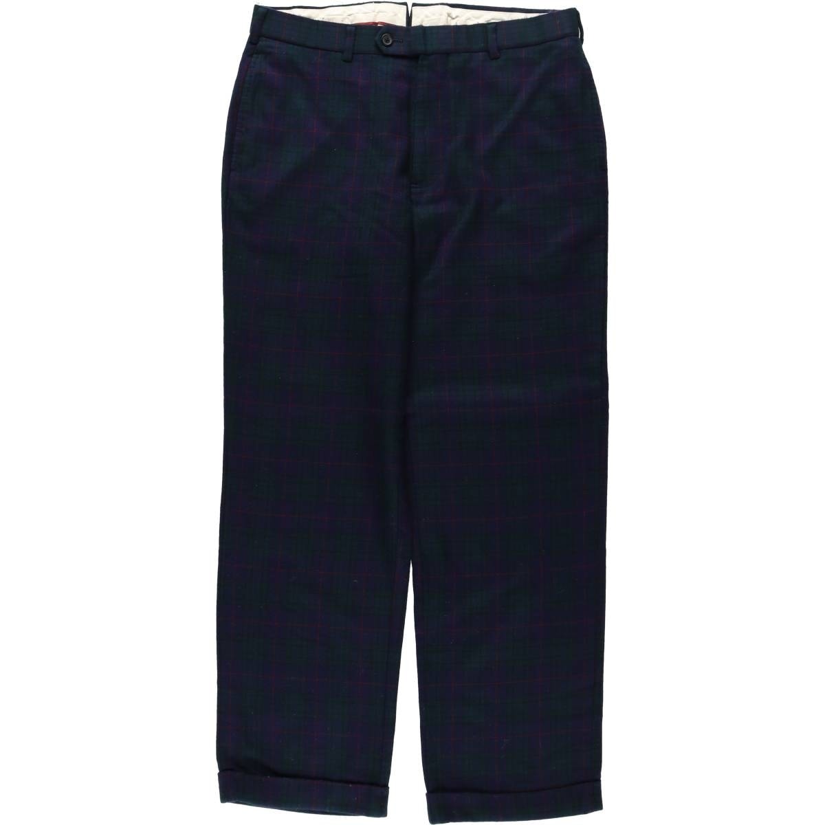 古着 ブルックスブラザーズ Brooks Brothers Madison チェック柄 ウールパンツ スラックス メンズw34相当/eaa622152