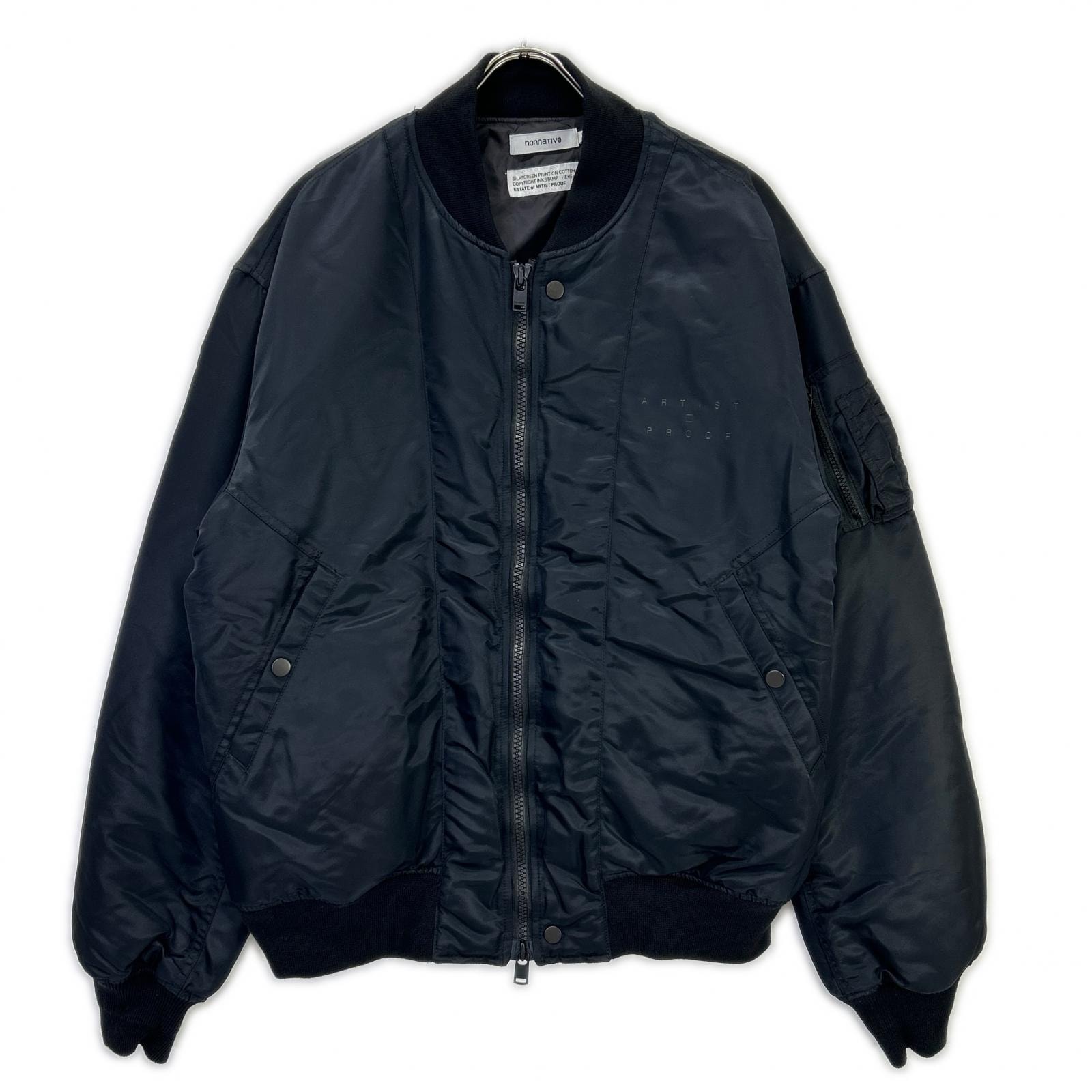 ノンネイティブ ×ARTIST PROOF&FRGMT 24AW ブラック パフ ブルゾン GORE-TEX WINDSTOPPER XL