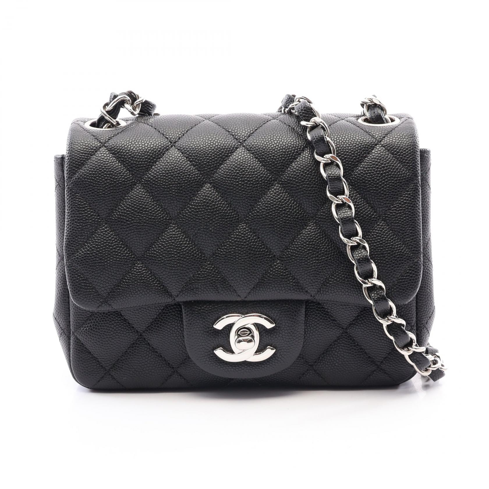 シャネル CHANEL ミニマトラッセ ショルダーバッグ バッグ キャビアスキン(グレインドカーフ) レディース ブラック系 【中古】