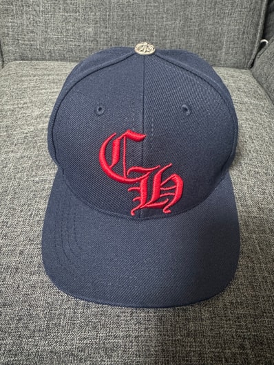 Chrome Hearts 6 Panel CH Baseball Cap "Navy"