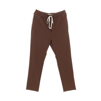 リックオウエンス Rick Owens ドローストリング スリム ロング パンツ 衣料品 ボトムス ウール メンズ ブラウン系 RU02C7390 【中古】