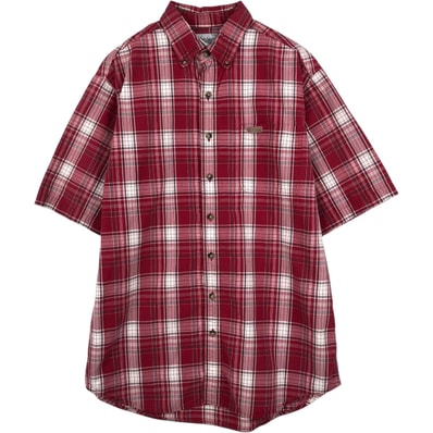 古着 カーハート Carhartt チェック柄 ボタンダウン 半袖 ワークシャツ メンズL相当/eaa634558