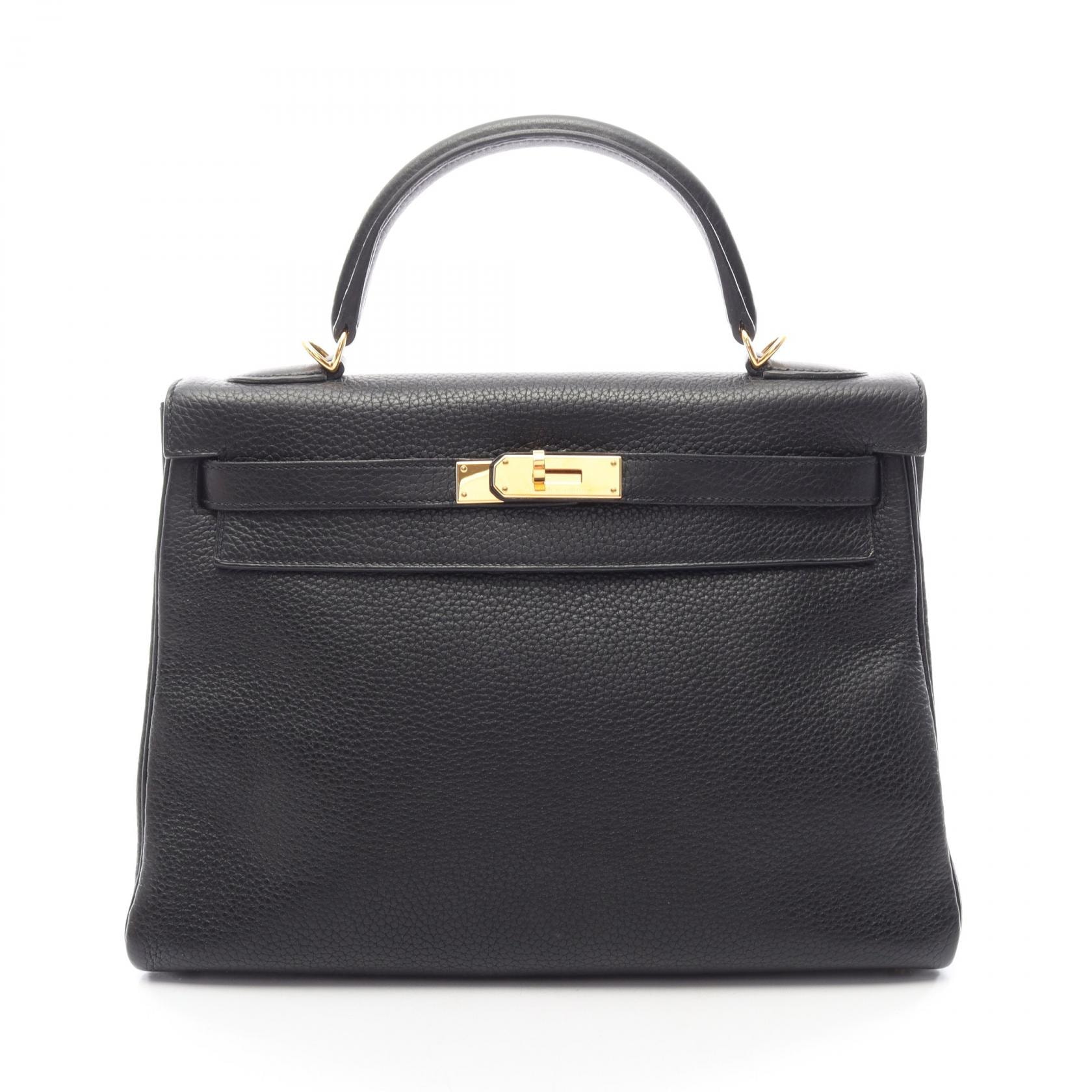 エルメス HERMES ケリー32 内縫い 2WAY ハンドバッグ バッグ トリヨンクレマンス トリヨンクレマンス □R刻印(2014年製造) レディース ブラック系 【中古】