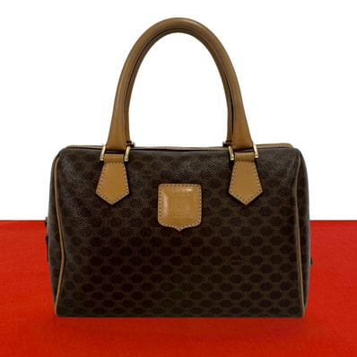 CELINE セリーヌ マカダム ブラゾン トリオンフ 柄 レザー PVC ハンドバッグ ブラウン
16943