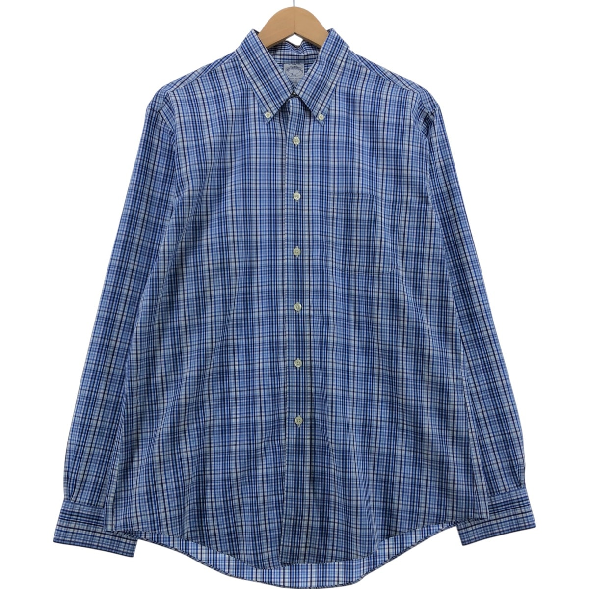 古着 ブルックスブラザーズ Brooks Brothers 346 長袖 ボタンダウンチェックシャツ メンズL相当/eaa564044