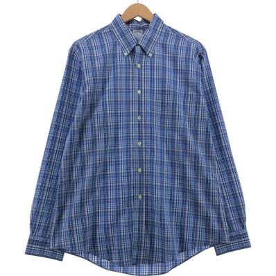 古着 ブルックスブラザーズ Brooks Brothers 346 長袖 ボタンダウンチェックシャツ メンズL相当/eaa564044