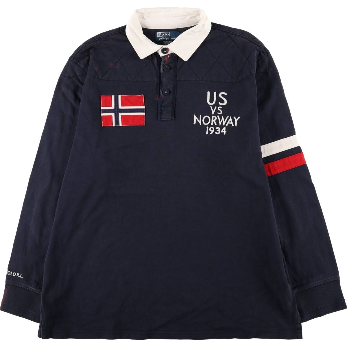 古着 ラルフローレン Ralph Lauren POLO by Ralph Lauren 長袖 ラガーシャツ メンズXL相当/eaa581124