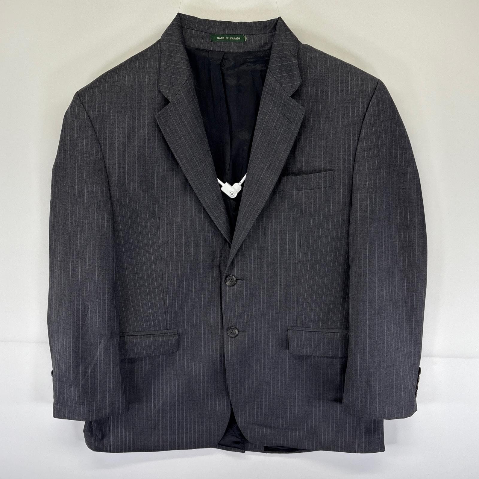 古着 ローレンラルフローレン LaurenRalphLauren テーラードジャケット ブレザー スーツ ストライプ 42R  グレー メンズ