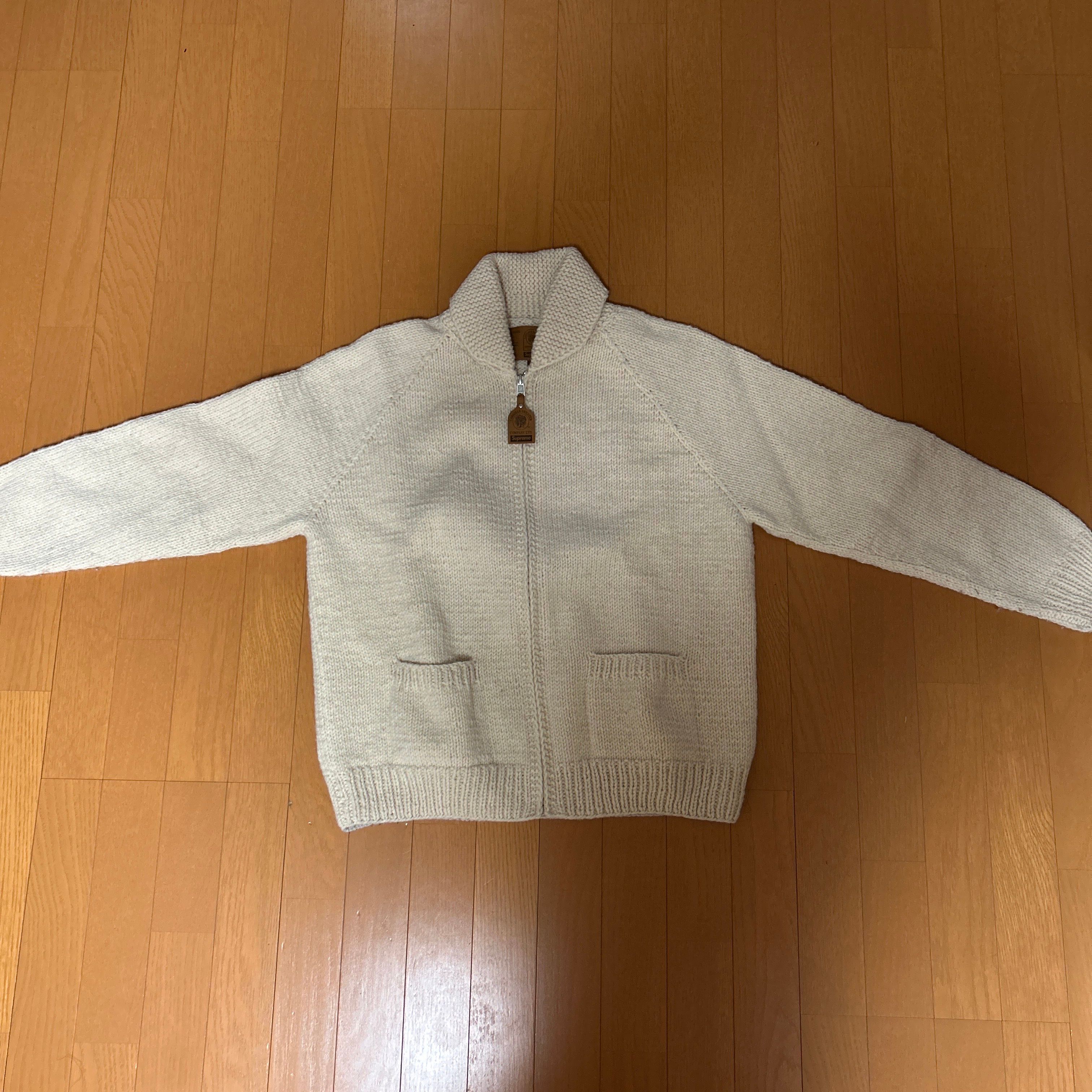 Supreme Box Logo Cowichan Sweater "Natural"