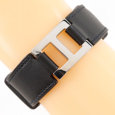 エルメス Hロゴ ブレスレット □I ユニセックスバングル