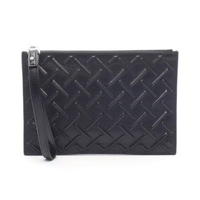 ボッテガヴェネタ BOTTEGA VENETA ナッパグラフィック イントレチャート セカンドバッグ クラッチバッグ バッグ レザー メンズ ブラック系 【中古】