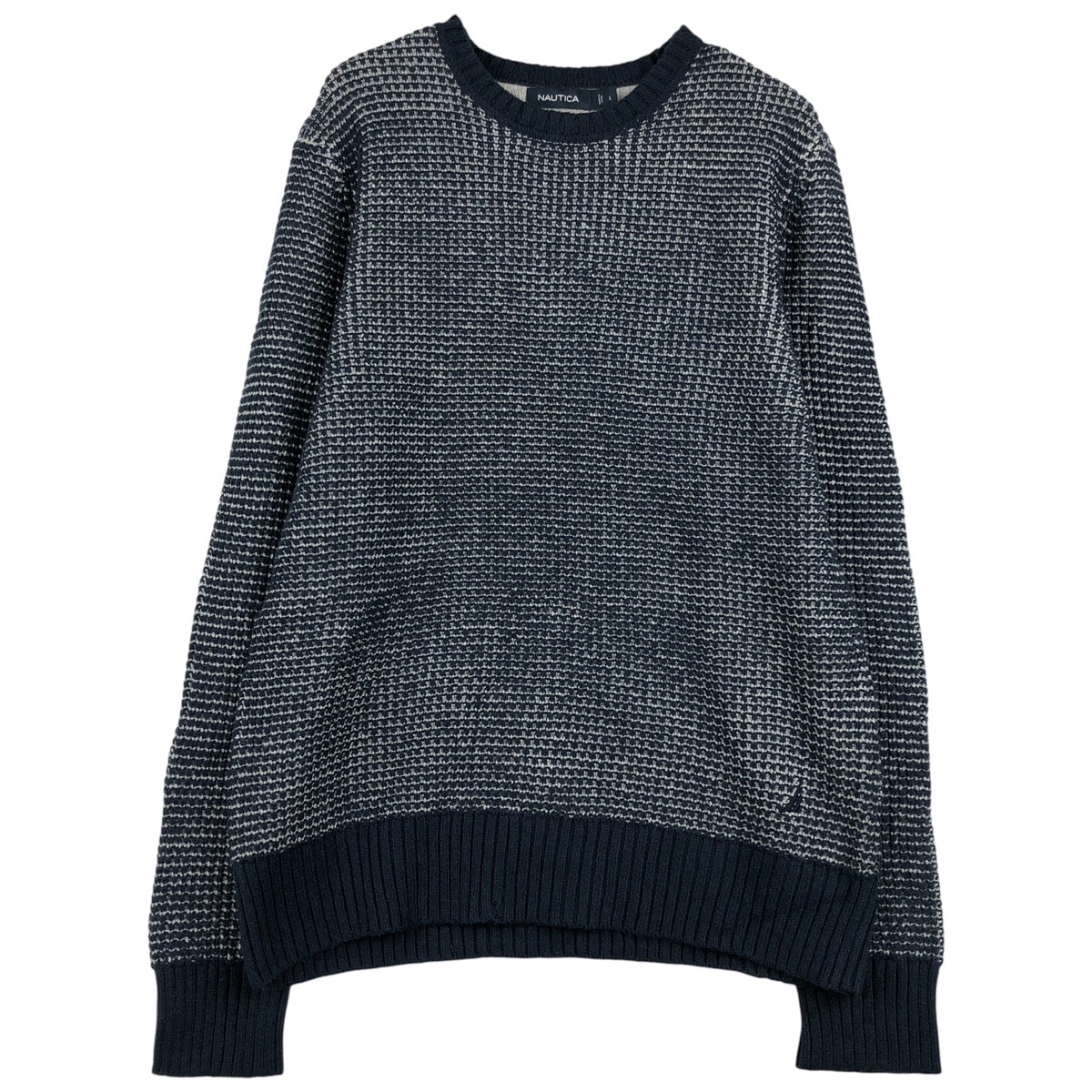 古着 ノーティカ NAUTICA 総柄 コットンニットセーター メンズL相当/eaa609341